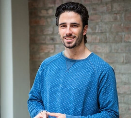 Man looking at camera.